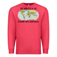 Cardinal the world is a cat playing with australia 2020 shirt Premium Sweatshirt - PixelWave