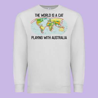 The World Is A Cat Playing With Australia 2020 Shirt Premium Sweatshirt Designed By Pixelwave
