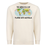 Sandshell the world is a cat playing with australia 2020 shirt Premium Sweatshirt - PixelWave