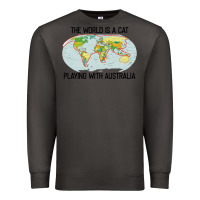 Smoke the world is a cat playing with australia 2020 shirt Premium Sweatshirt - PixelWave