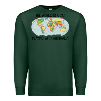 Sports Green the world is a cat playing with australia 2020 shirt Premium Sweatshirt - PixelWave