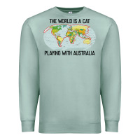 Seafoam the world is a cat playing with australia 2020 shirt Premium Sweatshirt - PixelWave