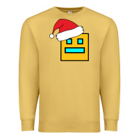 Antique Gold Geometry Dash Premium Sweatshirt - PixelWave