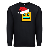 Black Geometry Dash Premium Sweatshirt - PixelWave