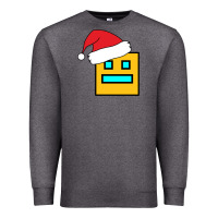 Charcoal Heather Geometry Dash Premium Sweatshirt - PixelWave