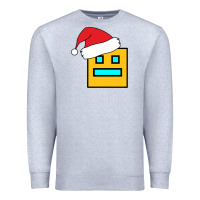 Heather Grey Geometry Dash Premium Sweatshirt - PixelWave