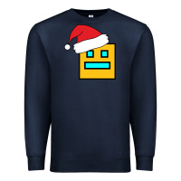Navy Geometry Dash Premium Sweatshirt - PixelWave