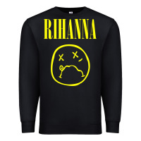 Black Grunge Rihanna Premium Sweatshirt - PixelWave