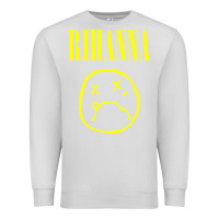 Dove Grey Grunge Rihanna Premium Sweatshirt - PixelWave