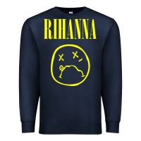 Navy Grunge Rihanna Premium Sweatshirt - PixelWave