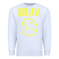 White Grunge Rihanna Premium Sweatshirt - PixelWave