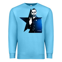 Ocean Blue ringo starr 01 Premium Sweatshirt - PixelWave