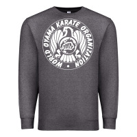 Charcoal Heather World Oyama Karate Organization ( white ) Premium Sweatshirt - PixelWave