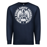 Navy World Oyama Karate Organization ( white ) Premium Sweatshirt - PixelWave