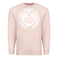 Pale Pink World Oyama Karate Organization ( white ) Premium Sweatshirt - PixelWave