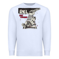 White RKL Keep Laughing Essential Premium Sweatshirt - PixelWave