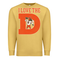 Antique Gold i love the d broncos football quote Premium Sweatshirt - PixelWave