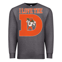 Charcoal Heather i love the d broncos football quote Premium Sweatshirt - PixelWave