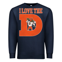 Navy i love the d broncos football quote Premium Sweatshirt - PixelWave