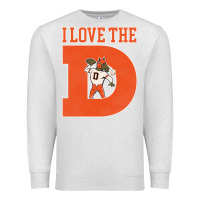 Oatmeal Heather i love the d broncos football quote Premium Sweatshirt - PixelWave