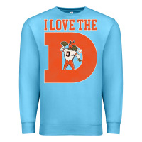 Ocean Blue i love the d broncos football quote Premium Sweatshirt - PixelWave