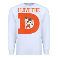 White i love the d broncos football quote Premium Sweatshirt - PixelWave