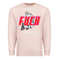 Pale Pink because i fuck the fish Premium Sweatshirt - PixelWave