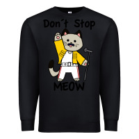 Black Don´t Stop Meow Premium Sweatshirt - PixelWave