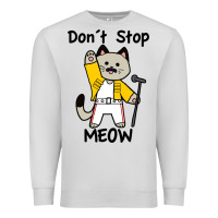Dove Grey Don´t Stop Meow Premium Sweatshirt - PixelWave