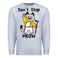 Heather Grey Don´t Stop Meow Premium Sweatshirt - PixelWave