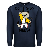 Navy Don´t Stop Meow Premium Sweatshirt - PixelWave