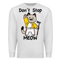 Oatmeal Heather Don´t Stop Meow Premium Sweatshirt - PixelWave
