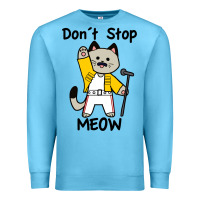 Ocean Blue Don´t Stop Meow Premium Sweatshirt - PixelWave