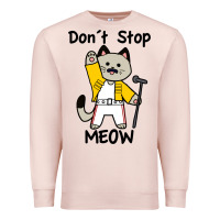 Pale Pink Don´t Stop Meow Premium Sweatshirt - PixelWave