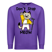 Purple Don´t Stop Meow Premium Sweatshirt - PixelWave