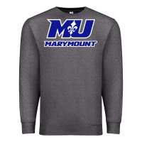 Charcoal Heather marymount university vectorized Premium Sweatshirt - PixelWave