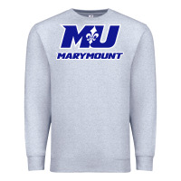 Heather Grey marymount university vectorized Premium Sweatshirt - PixelWave