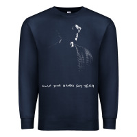 Navy clap your hand say yeah Premium Sweatshirt - PixelWave
