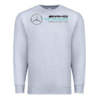 Heather Grey mercedis f1 Premium Sweatshirt - PixelWave