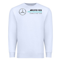 White mercedis f1 Premium Sweatshirt - PixelWave