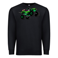 Black monster truck grave digger Premium Sweatshirt - PixelWave