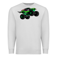 Dove Grey monster truck grave digger Premium Sweatshirt - PixelWave