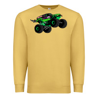 Antique Gold monster truck grave digger Premium Sweatshirt - PixelWave