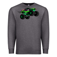 Charcoal Heather monster truck grave digger Premium Sweatshirt - PixelWave