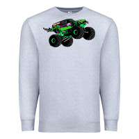 Heather Grey monster truck grave digger Premium Sweatshirt - PixelWave
