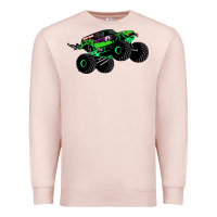 Pale Pink monster truck grave digger Premium Sweatshirt - PixelWave