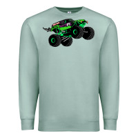 Seafoam monster truck grave digger Premium Sweatshirt - PixelWave