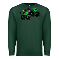Sports Green monster truck grave digger Premium Sweatshirt - PixelWave