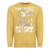 Antique Gold Stay Punk Stay Drunk Premium Sweatshirt - PixelWave