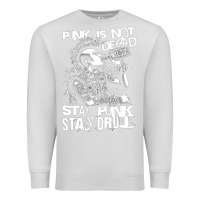Dove Grey Stay Punk Stay Drunk Premium Sweatshirt - PixelWave